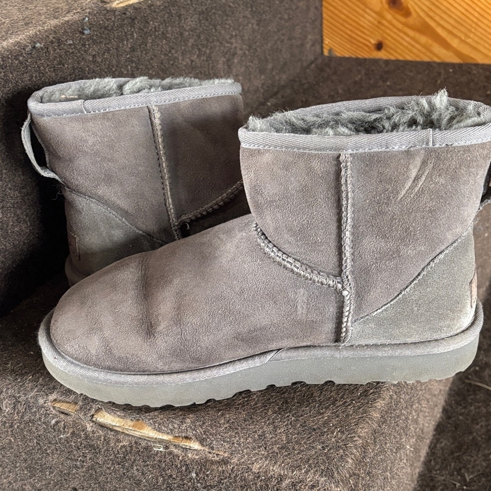 UGG Gray Suede Winter Boots